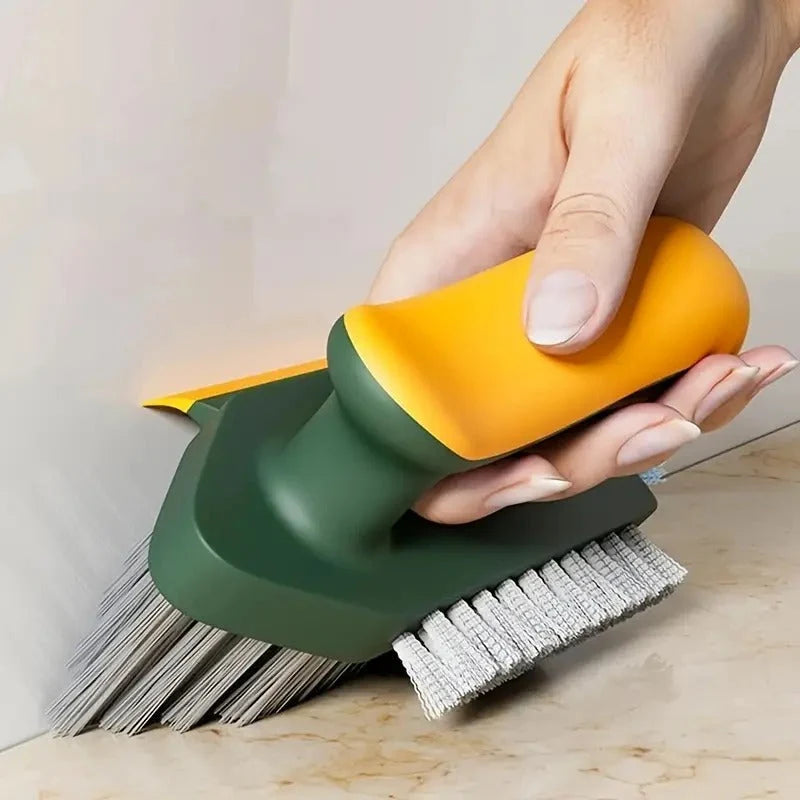 Tile Brush And Squeegee Cleaner 4-in-1 Multiuse Tool
