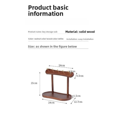 Wall-Mounted Key & Jewelry Organizer | Space-Saving Minimalist Design | Solid Wood & Moisture-Resistant Tray