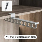 Extendable Clothes Rail Metal Adjustable Hanging Rack