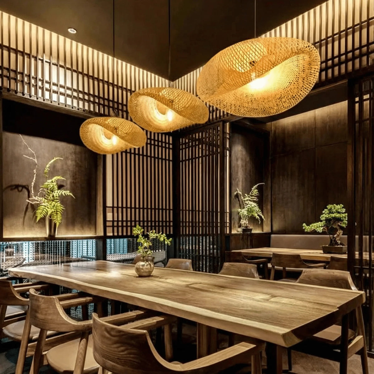 Bamboo Pendant Light Handmade