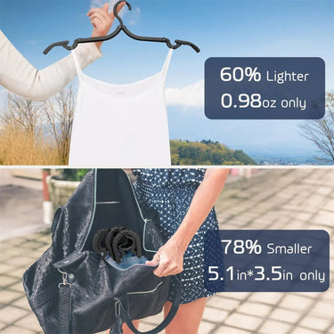 Foldable Travel Hangers | Space-Saving Design | Non-Slip Grip | 10-Piece Set
