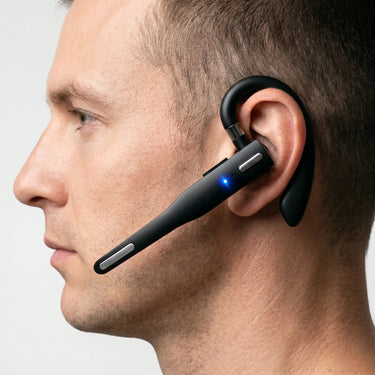 Wireless Mono Headset | Noise-Cancelling Microphone | 25 Hours Talk Time | Comfortable Fit