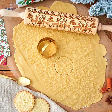 ChristmasRoller™ - Festive Cookie Rolling Pin for Holiday Baking