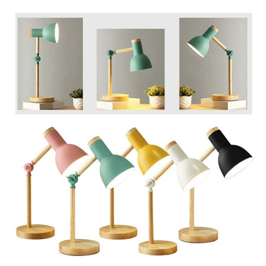 Table Lamp | Scandinavian Style | Adjustable & Foldable | Wood & Metal