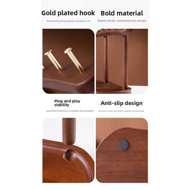 Wall-Mounted Key & Jewelry Organizer | Space-Saving Minimalist Design | Solid Wood & Moisture-Resistant Tray