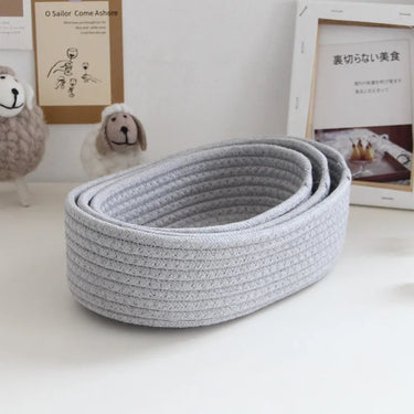 Woven Storage Basket | Cotton Rope Nordic Style | Small, Medium & Large | Space-Saving