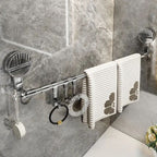 Adjustable Stainless Steel Towel Rack Suction Cups