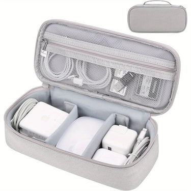 Travel Cable Organizer | Large Capacity | Water-Repellent Fabric | Carry Handle