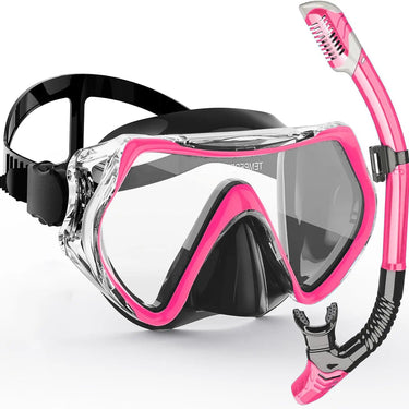 Snorkelmaske Set für Erwachsene | 180° Panoramablick | Anti-Beschlag & Stoßfeste Linse
