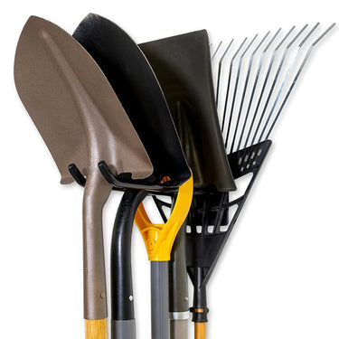 Wall Tool Rack | Multi-Purpose Hooks | Carbon Steel & Rubber Grip | Space-Saving