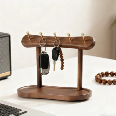 Wall-Mounted Key & Jewelry Organizer | Space-Saving Minimalist Design | Solid Wood & Moisture-Resistant Tray