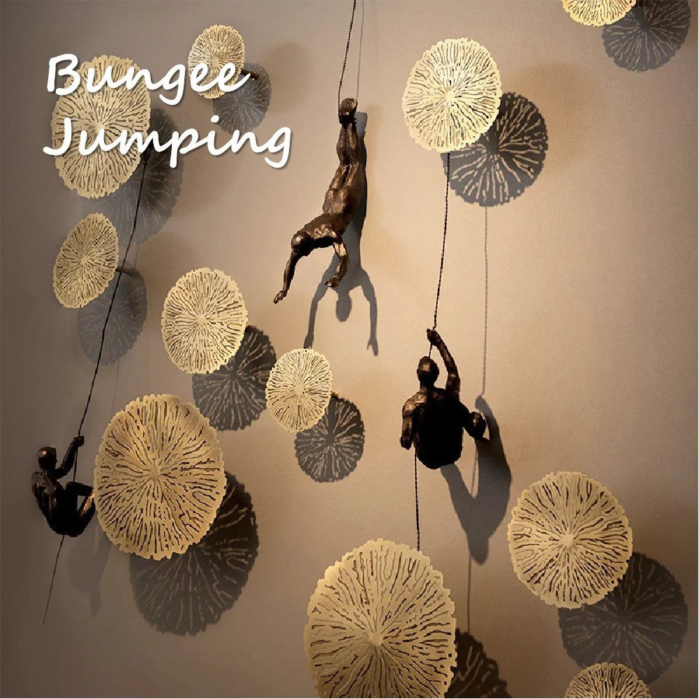Wall Art Canvas Climbing Silhouettes Design