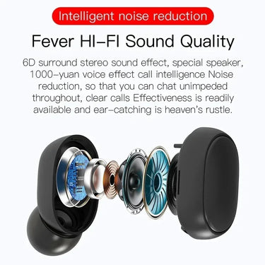 Wireless Bluetooth Earbuds | Noise Cancelling | Built-in Microphone & Charging Case | Long Battery Life