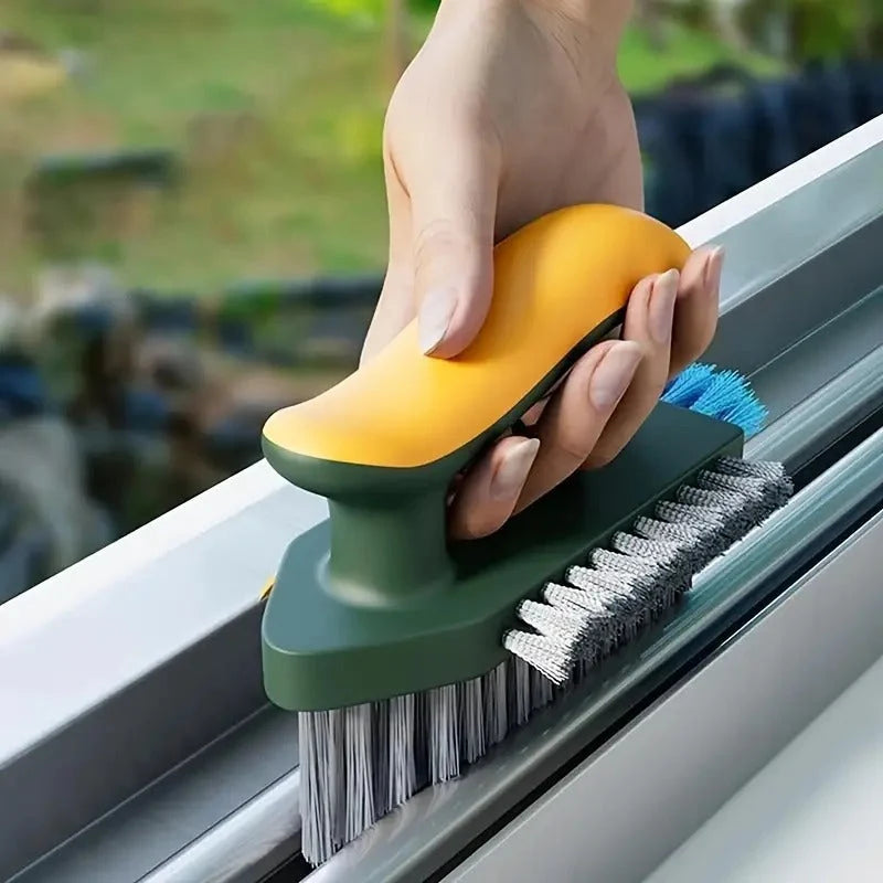 Tile Brush And Squeegee Cleaner 4-in-1 Multiuse Tool