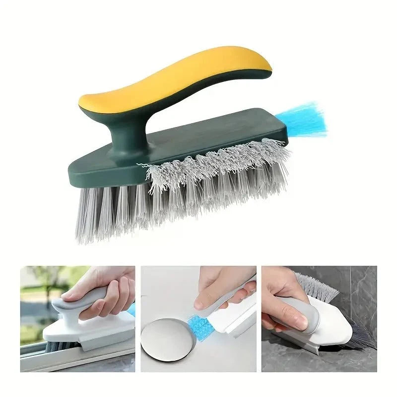 Tile Brush And Squeegee Cleaner 4-in-1 Multiuse Tool