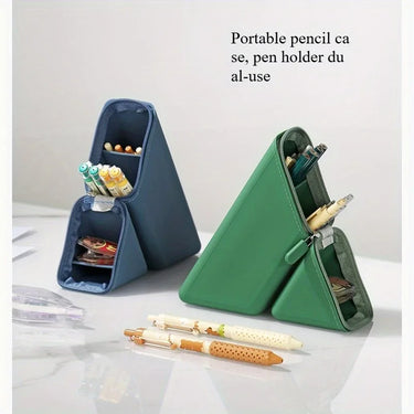 Foldable Silicone Pen Holder for Desk | Expandable Large Capacity | Portable Pencil Cup Organizer