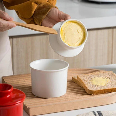 Butter Dish | French Water-Seal Design | High-Quality Ceramic & Dishwasher Safe | Spreadable Freshness