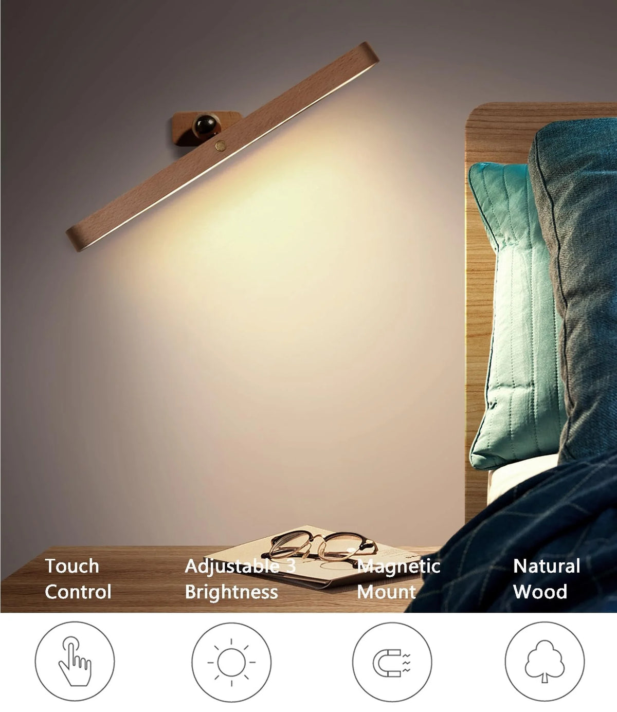 Wall Lamp Handmade Beech Wood