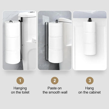 Toilet Paper Holder | Space-Saving Vertical Stand | Stainless Steel | Holds 3 Rolls