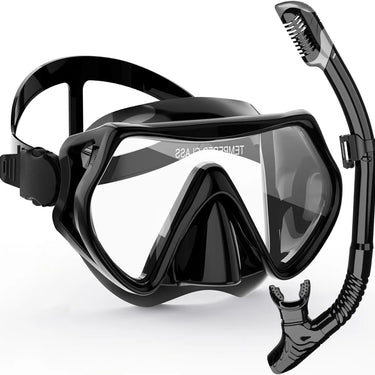 Snorkelmaske Set für Erwachsene | 180° Panoramablick | Anti-Beschlag & Stoßfeste Linse