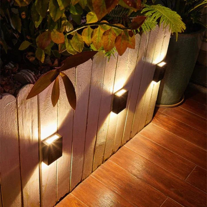 Solar Wall Light Double Shade Outdoor