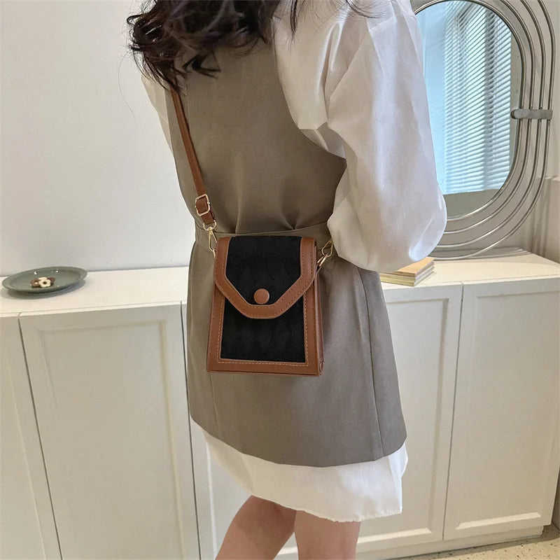 Fashion Mobile Phone Bag for Women Phone Pocket PU Leather Handbags Shoulder Bag Lady Crossbody Bags Small Bags for Phones