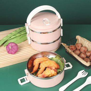 3-Tier Lunch Box | Leak-Proof Stackable | Stainless Steel Interior | Easy to Clean
