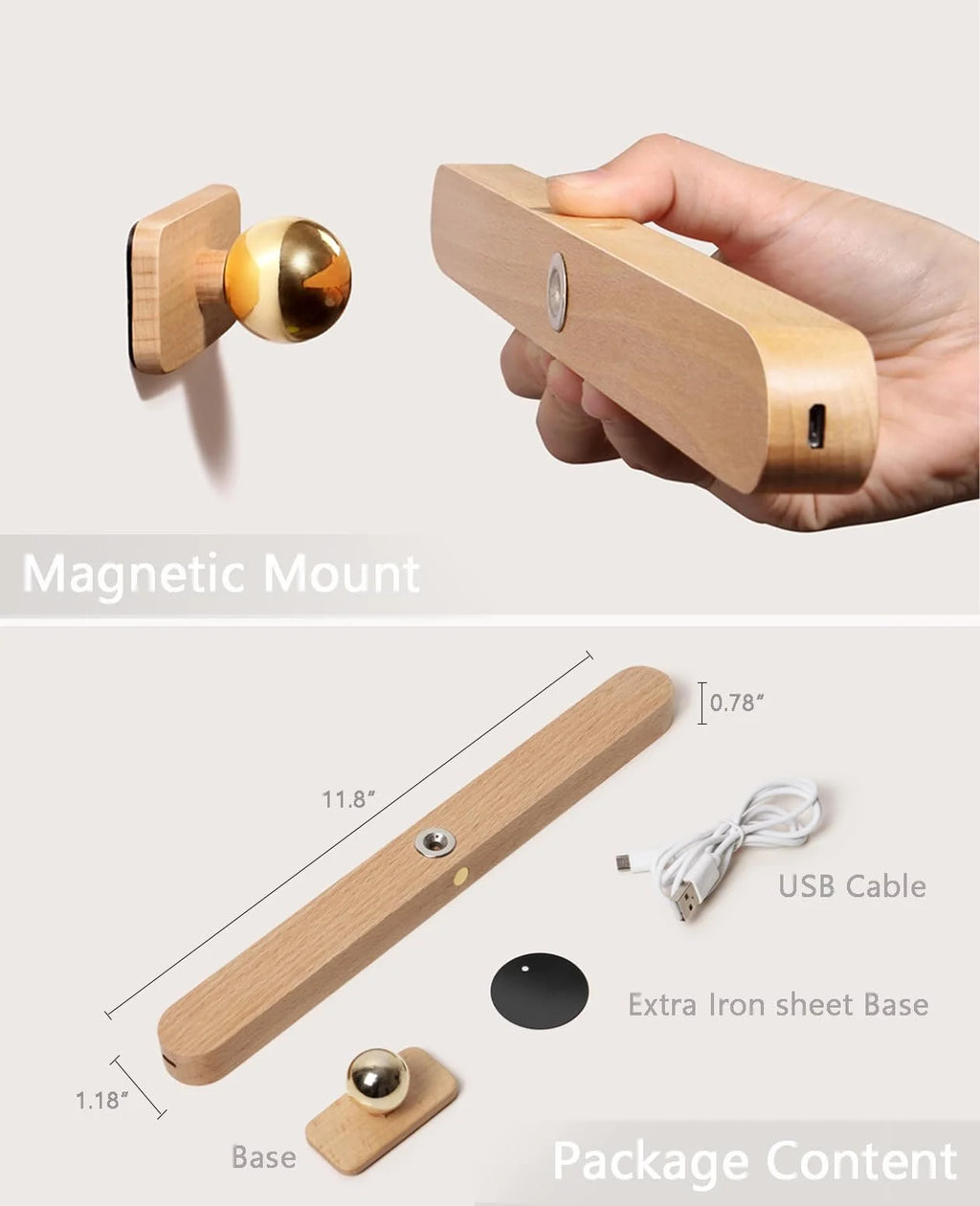 Wall Lamp Handmade Beech Wood