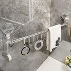 Adjustable Stainless Steel Towel Rack Suction Cups