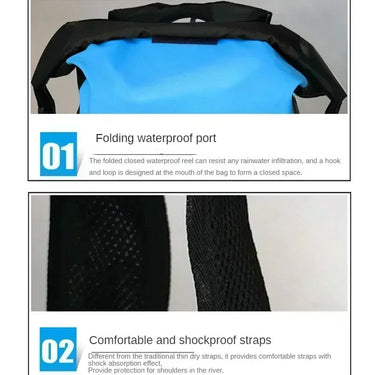 Dry Bag Backpack | Waterproof & Buoyant Rolltop | 25L & Breathable Straps | For Kayaking & Camping