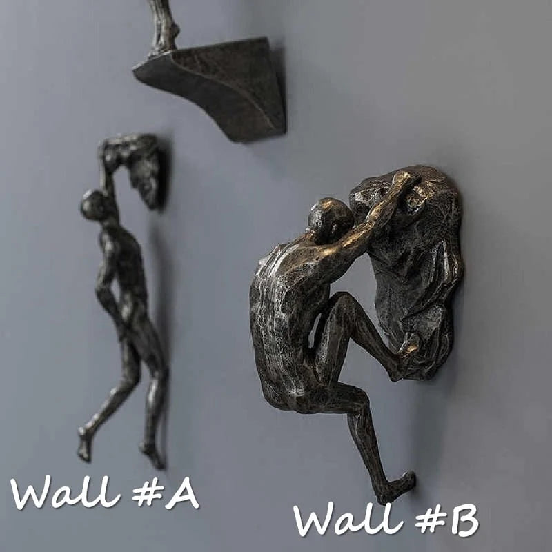 Wall Art Canvas Climbing Silhouettes Design