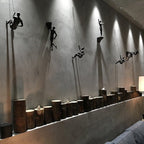 Wall Art Canvas Climbing Silhouettes Design