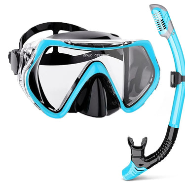 Snorkelmaske Set für Erwachsene | 180° Panoramablick | Anti-Beschlag & Stoßfeste Linse