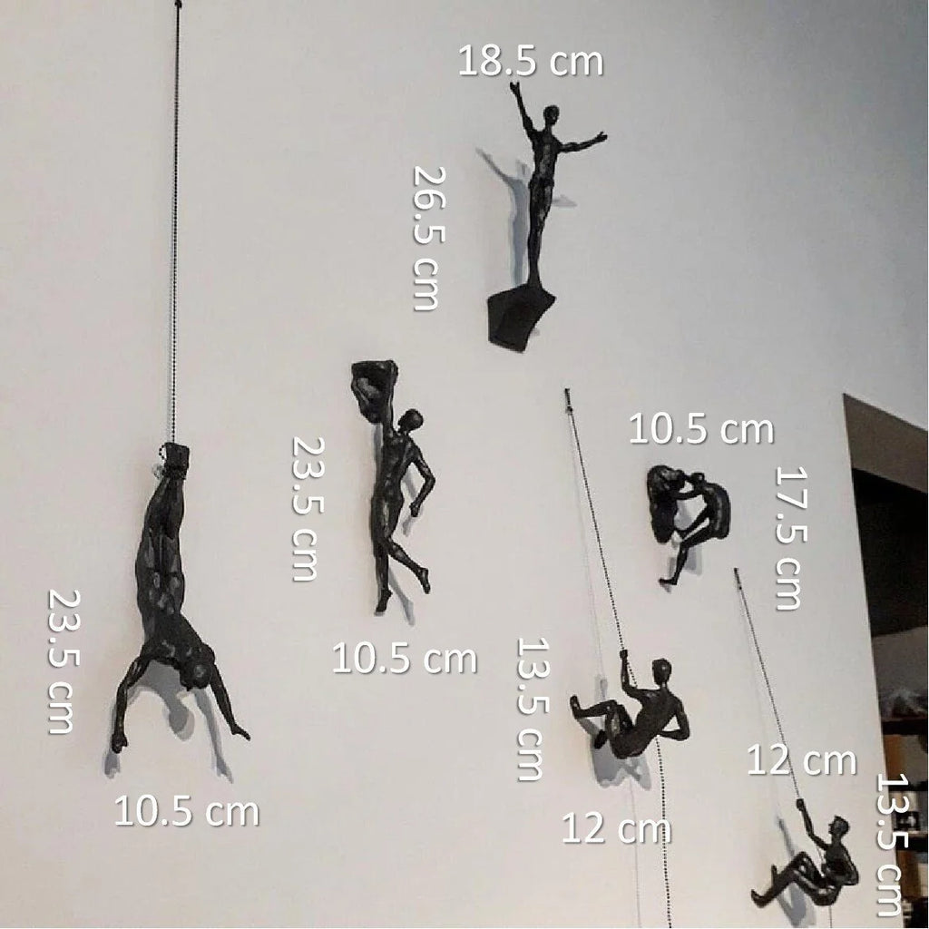 Wall Art Canvas Climbing Silhouettes Design