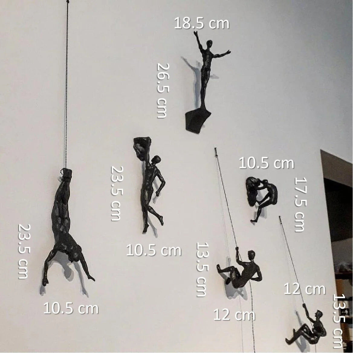 Wall Art Canvas Climbing Silhouettes Design