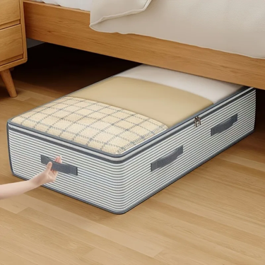 Underbed Storage Bag | Transparent Window & Zipper Closure | Breathable Fabric