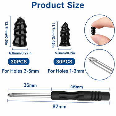 Tire Repair Kit | No-Dismount Quick Repair | 60 Self-Sealing Plugs & Tool | Roadside Emergency