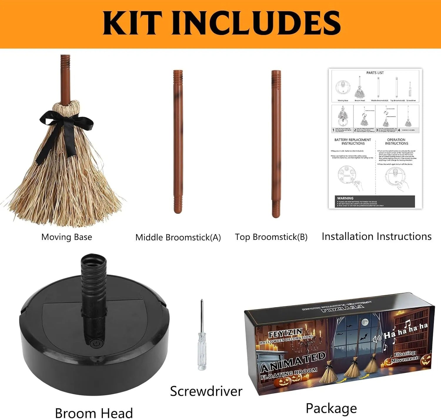 MagiBalai™ - The Halloween Broom That Laughs | Leave everyone speechless!