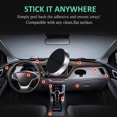 Magnetic Car Phone Holder – Universal Dashboard Mount with Metal Plate