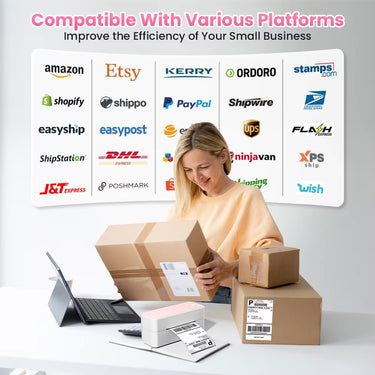 Bluetooth Thermal Shipping Label Printer 4×6 – Wireless