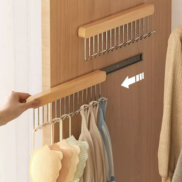 Pull-Out Closet Hanger Rack – Space-Saving Sliding Clothes Hook Organizer