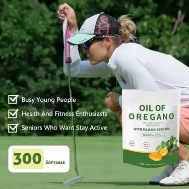 Oil Of Oregano with Black Seed Oil - Natural Antioxidants for Fitness Nutritional Support