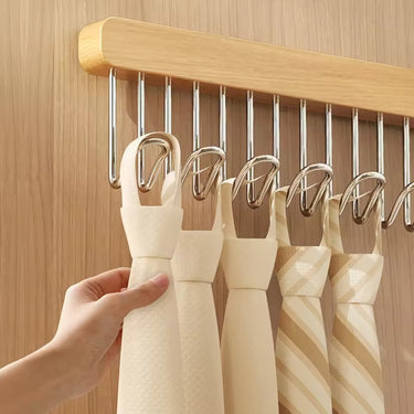 Pull-Out Closet Hanger Rack – Space-Saving Sliding Clothes Hook Organizer