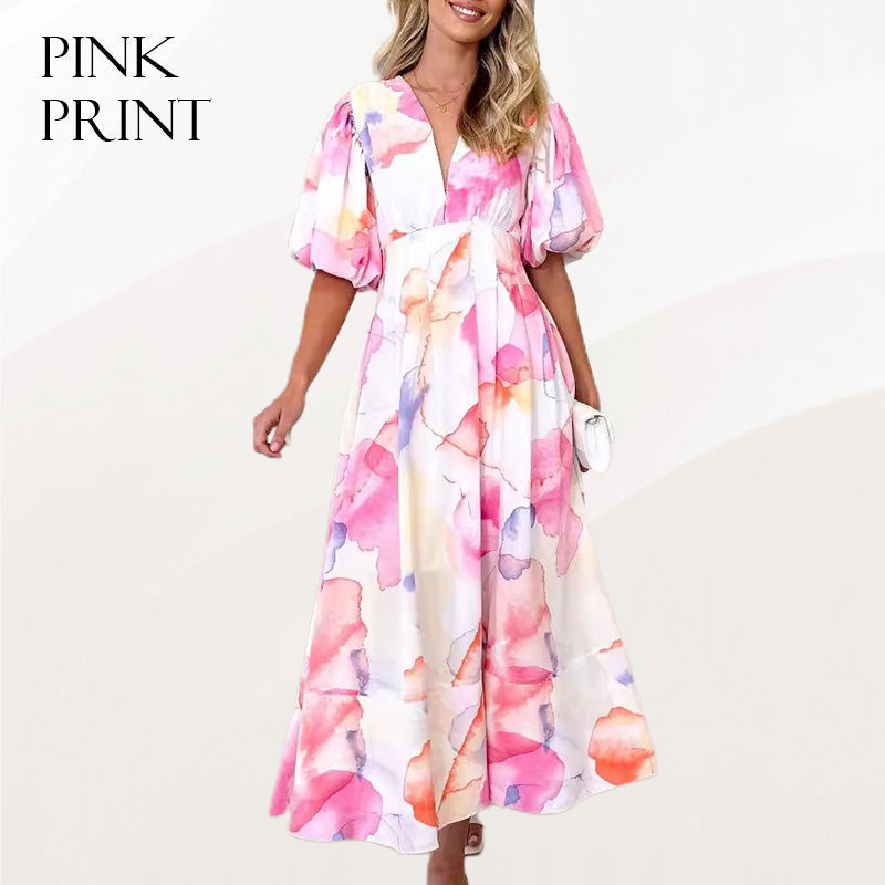 Floral Puff Summer Maxi Dress – For All Day Comfort