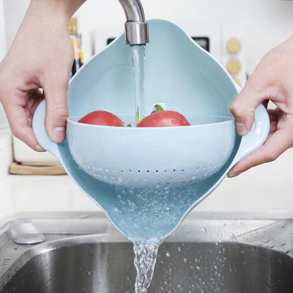 Double Drain™ Kitchen Strainer Double Drainer Basket