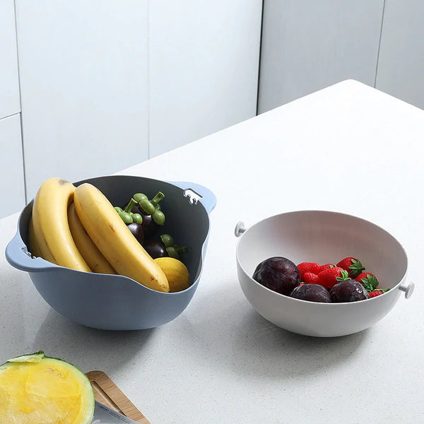 Double Drain™ Kitchen Strainer Double Drainer Basket